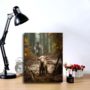 Jesus and Lamb Canvas Wall Art